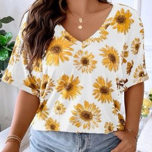 Floral Short Sleeve Blouse